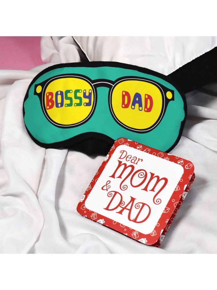 Indigifts Father Bossy Dad Quote Sleep Mask-image-10