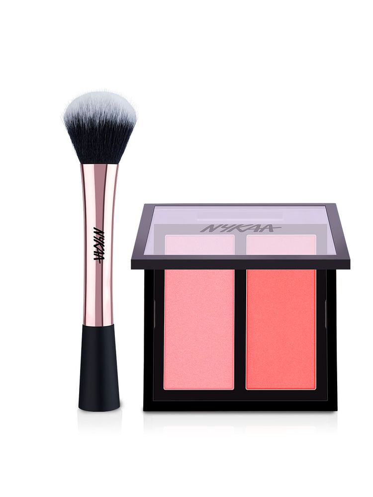 Nykaa Cosmetics Get Cheeky - Matte Blush Duo + Nykaa Cosmetics Blendpro Blush Makeup Brush-image-18