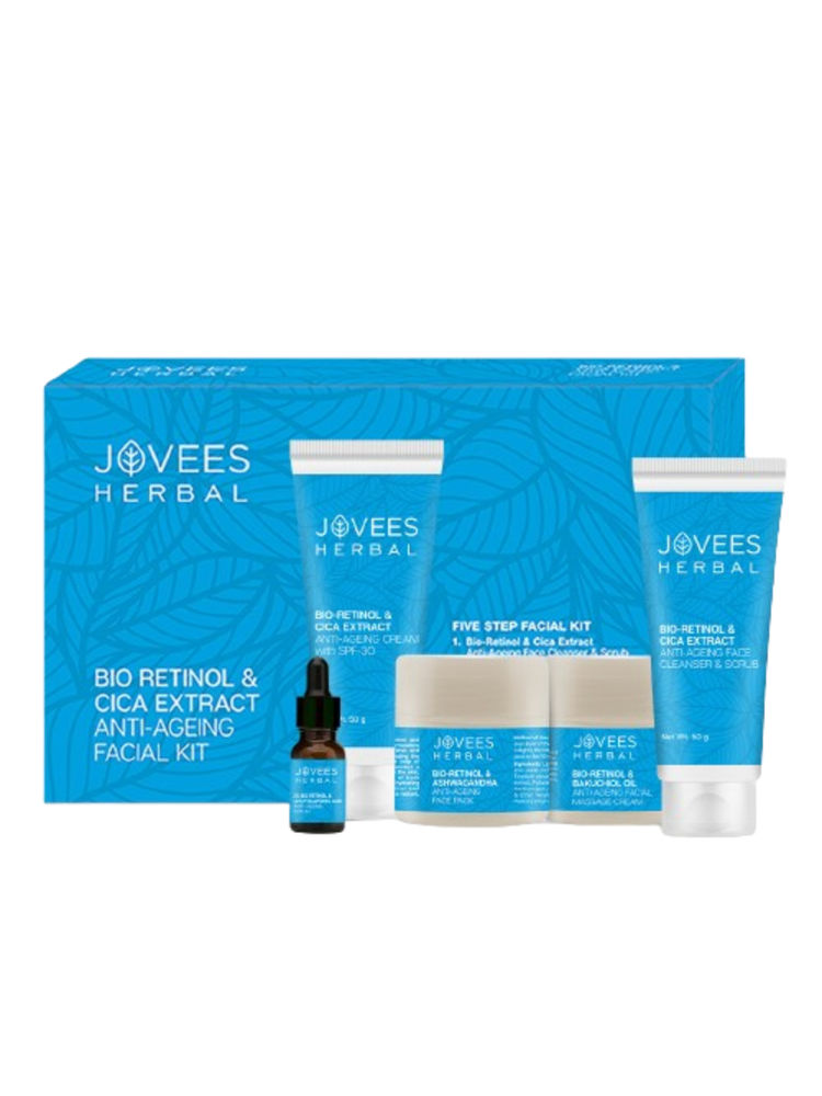 Jovees Herbal Bio Retinol & Cica Extract Anti Ageing Facial Kit For Signs of Ageing, Wrinkles-picture-39
