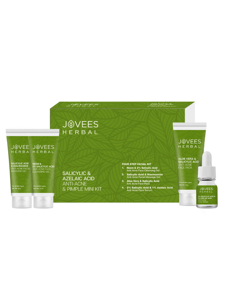 Jovees Herbal Salicylic & Azelaic Acid Anti-Acne & Pimple Mini Facial Kit For Oily & Acne Prone Skin-image-30