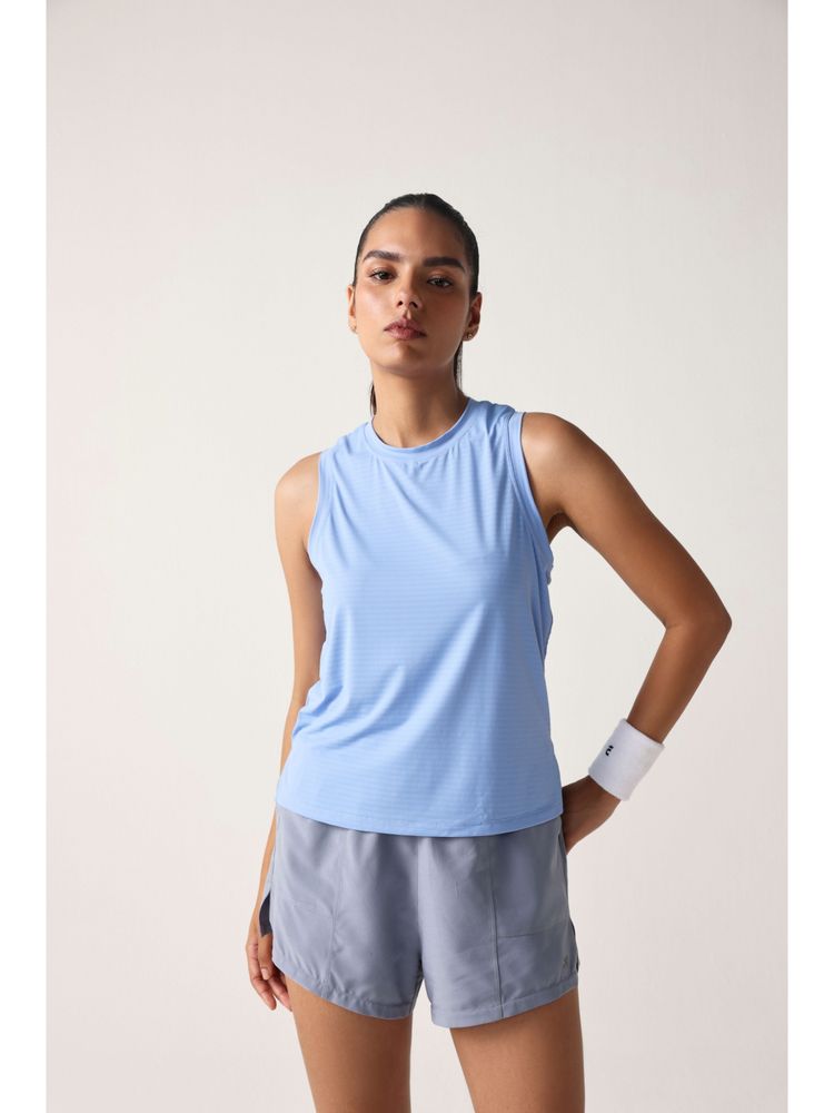Sawsee Blue Nylon Solid Tank-picture-28