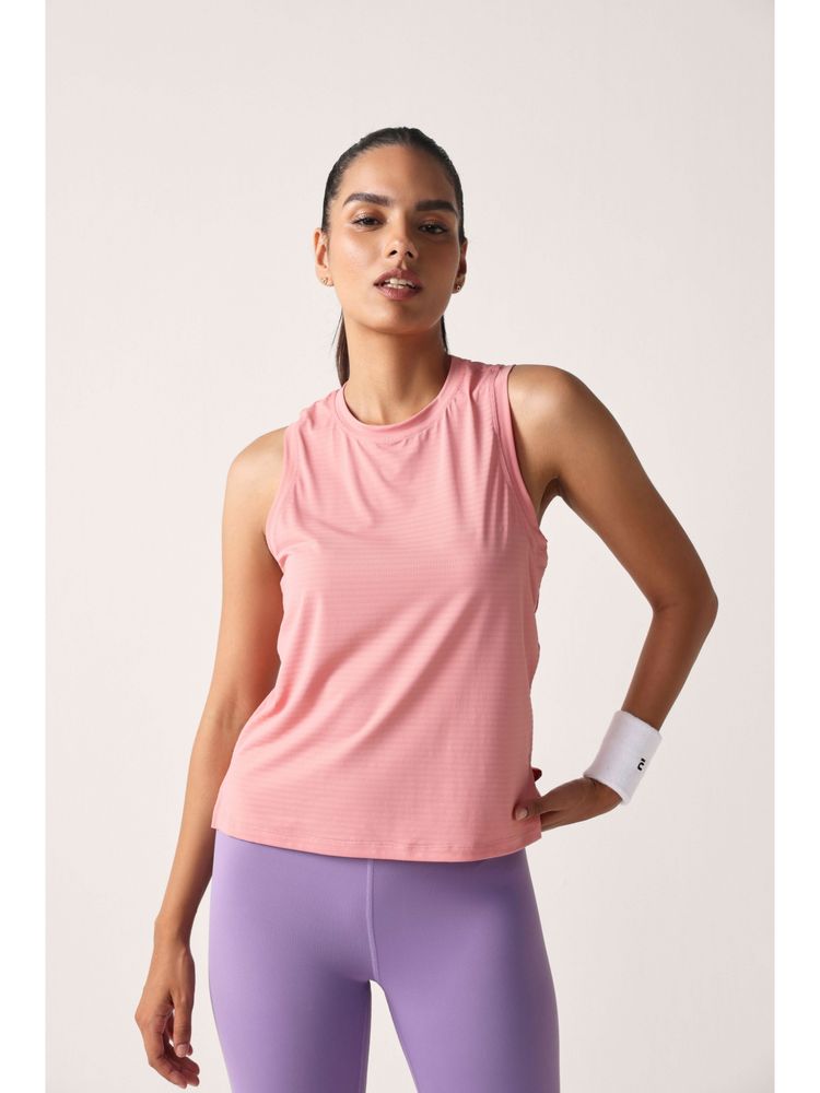 Sawsee Pink Nylon Solid Tank-image-20