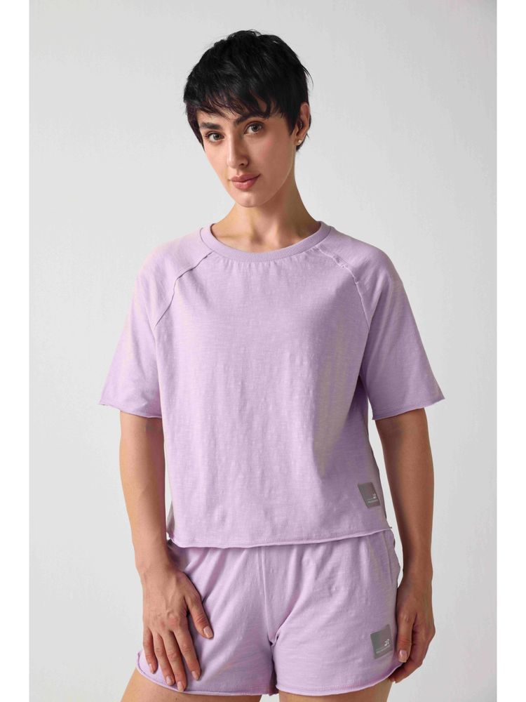 Sawsee Lavender Cotton Solid T-Shirt-picture-17