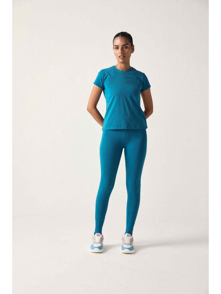 Sawsee Teal Bambo Blend Solid T-Shirt-picture-25