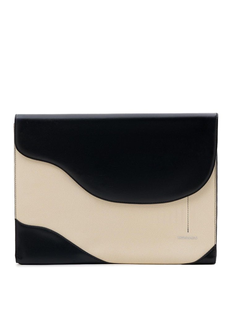 MIRAGGIO Black Pu Colorblock Laptop Case-picture-24