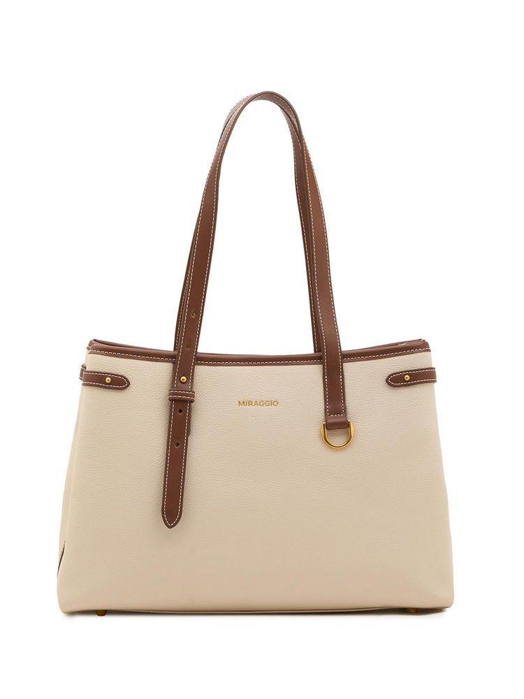 MIRAGGIO Ivory Pu Textured Handbag-picture-13