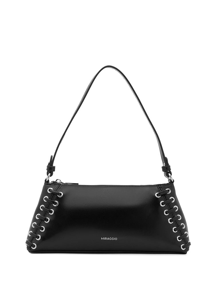 MIRAGGIO Black Pu Textured Handbag-image-45