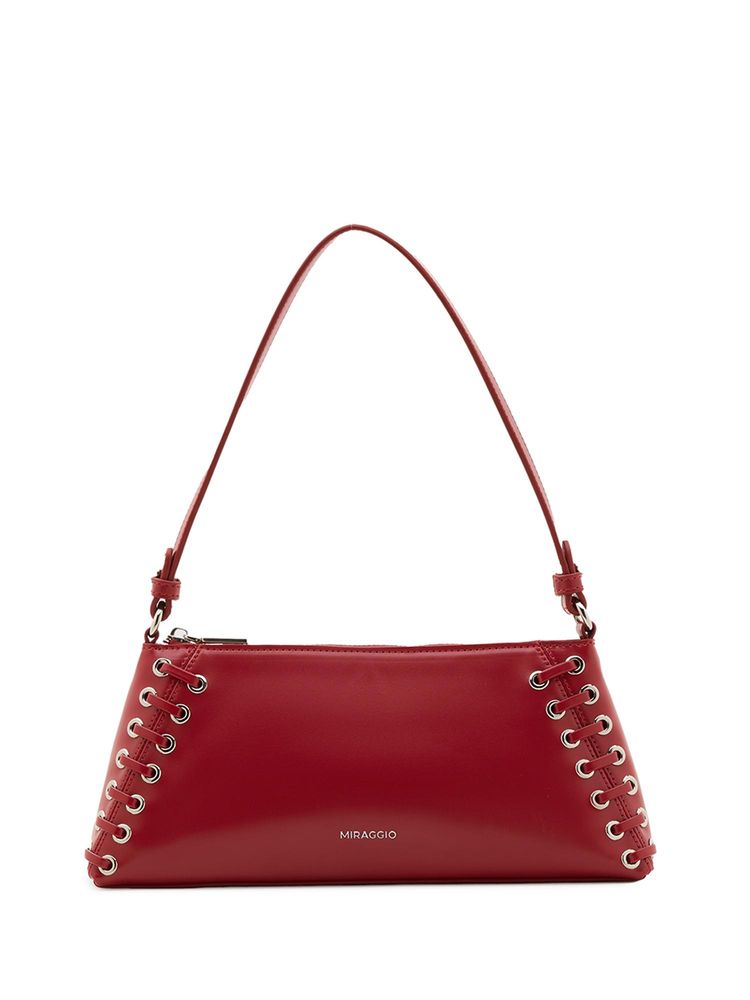 MIRAGGIO Red Pu Textured Handbag-image-44