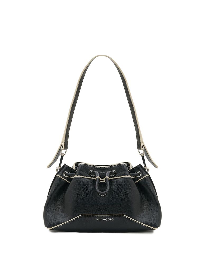 MIRAGGIO Black Pu Textured Handbag-image-13