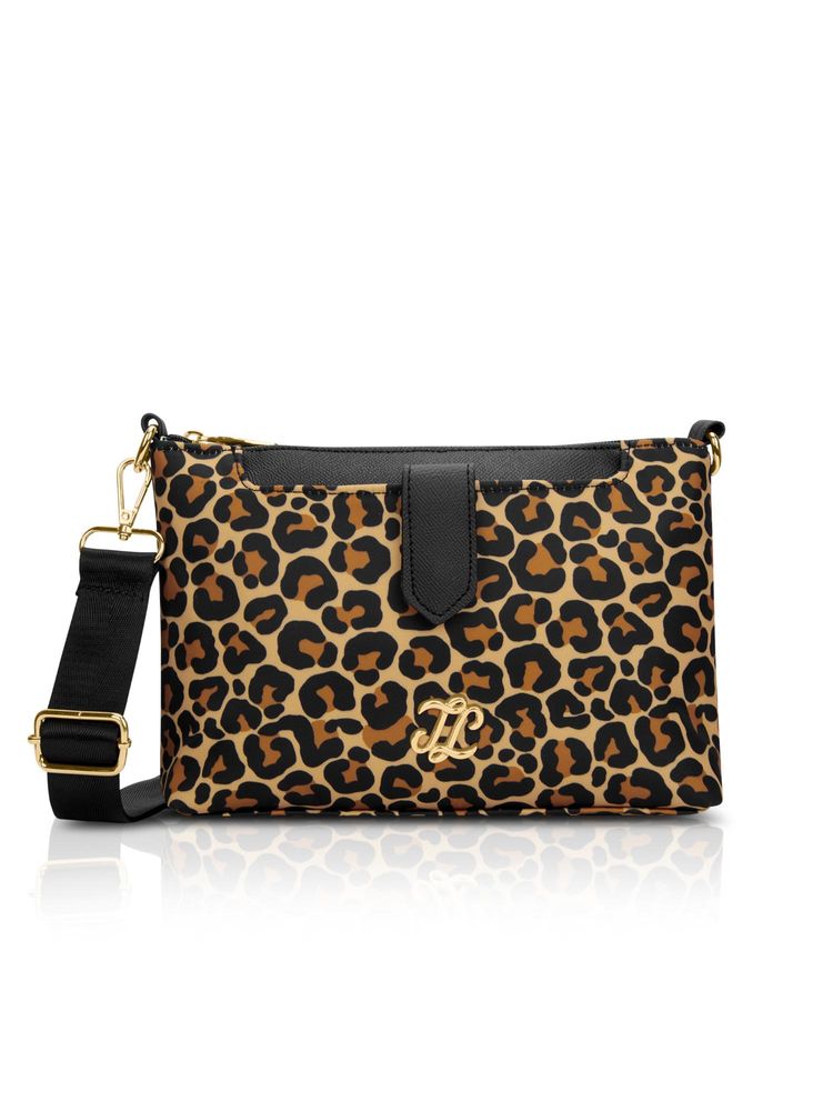 Lavie Signature Brown Synthetic Leather Animal Print Sling Bag-picture-19