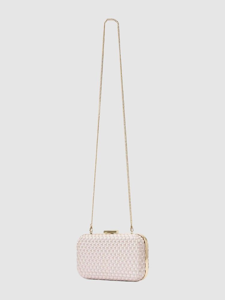Forever New Savannah Satin Weave Clutch with Detachable Chain-picture-42
