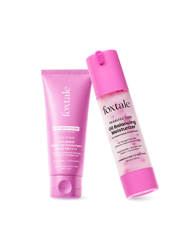 Foxtale Oil Blast Duo, Lightweight Aqua-Gel Matte Sunscreen & Nourishing Ceramide Moisturiser-image-26