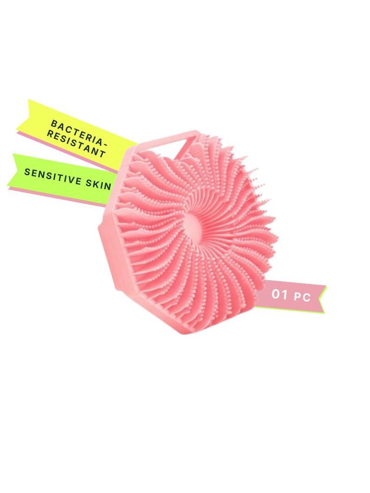 MAKEUP BY SITI Exfoliating Bath Scrubber And Silicone Body Scrubber - Baby Pink-picture-15