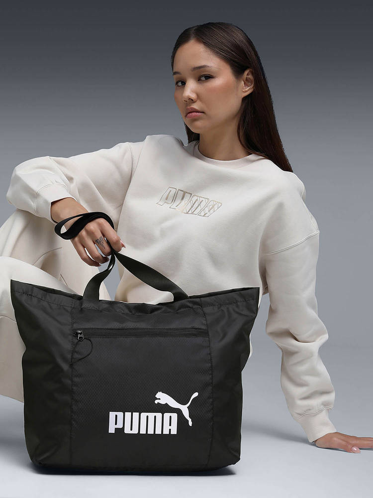 Puma Women's Black Base Shopper Solid Tote Bag-picture-12