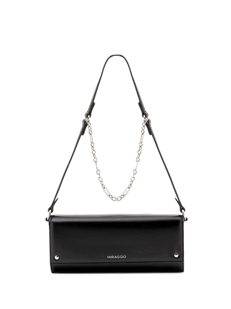 MIRAGGIO Black Davina Solid Shoulder Bag (M)-picture-24