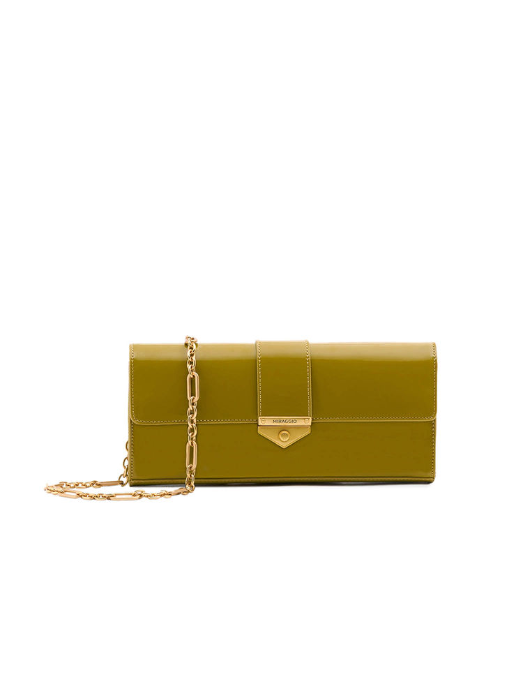 MIRAGGIO Olive Jenny Solid Clutch (M)-image-8