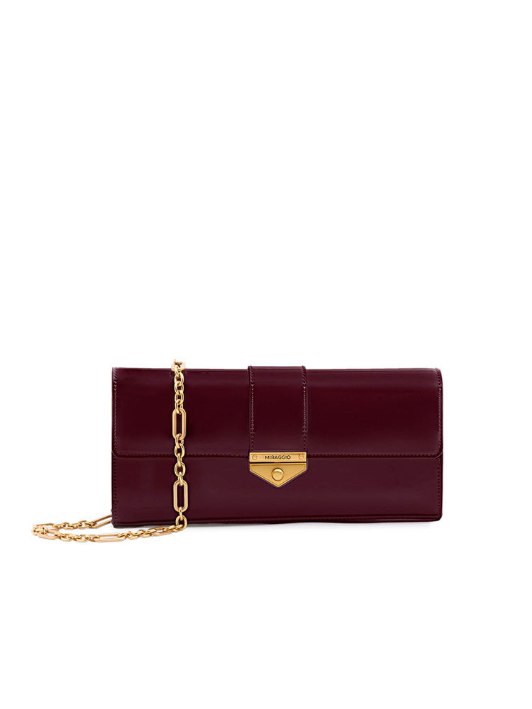 MIRAGGIO Wine Jenny Solid Clutch (M)-picture-18