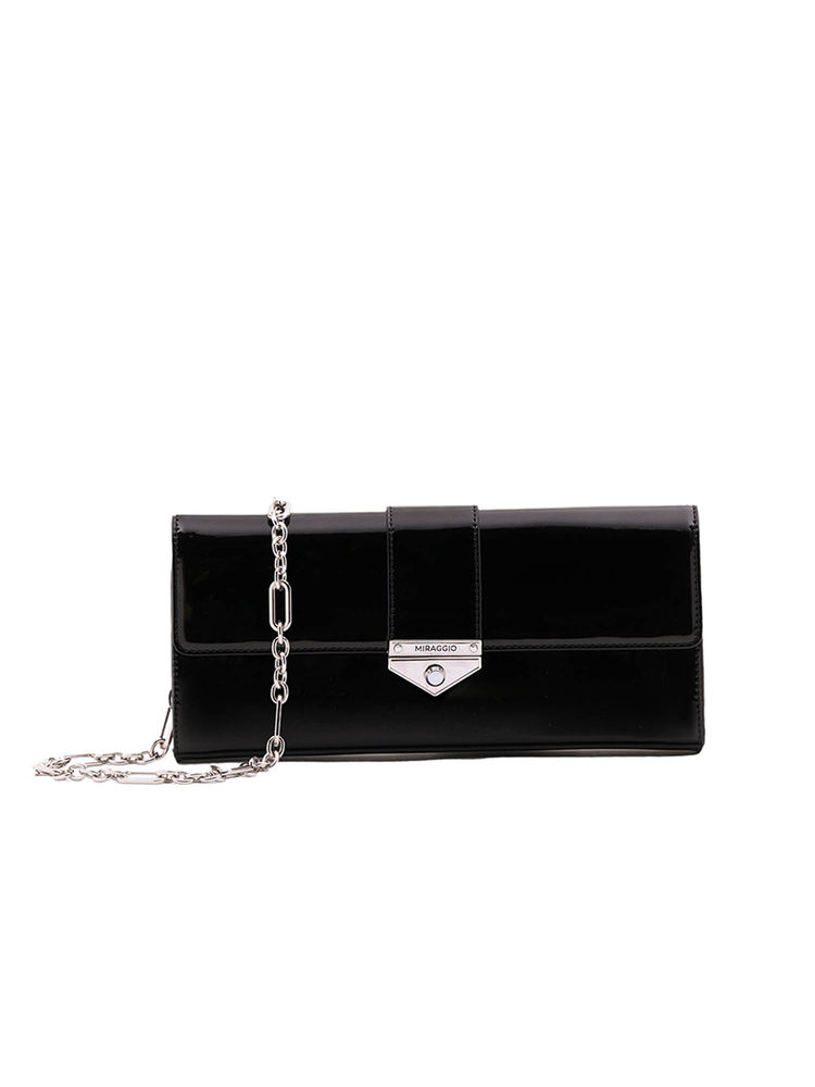 MIRAGGIO Black Jenny Solid Clutch (M)-image-10