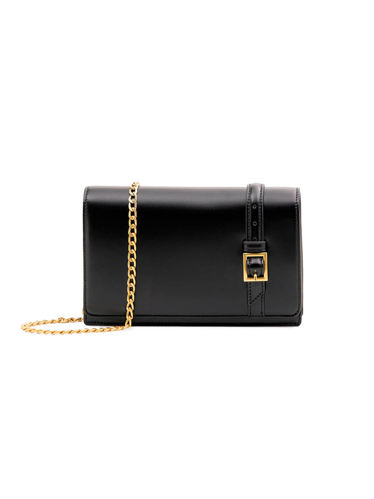 MIRAGGIO Black Hazel Solid Clutch with Detachable Chain (S)-image-11