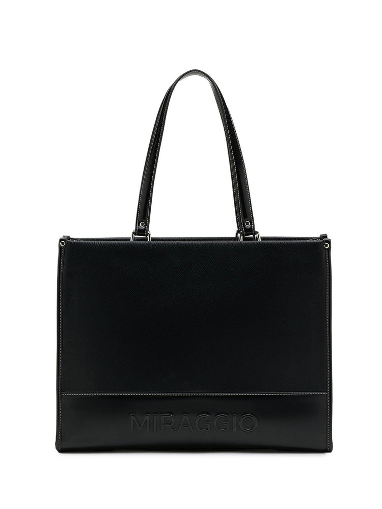 MIRAGGIO Black Leanne Solid Tote Bag (L)-picture-26