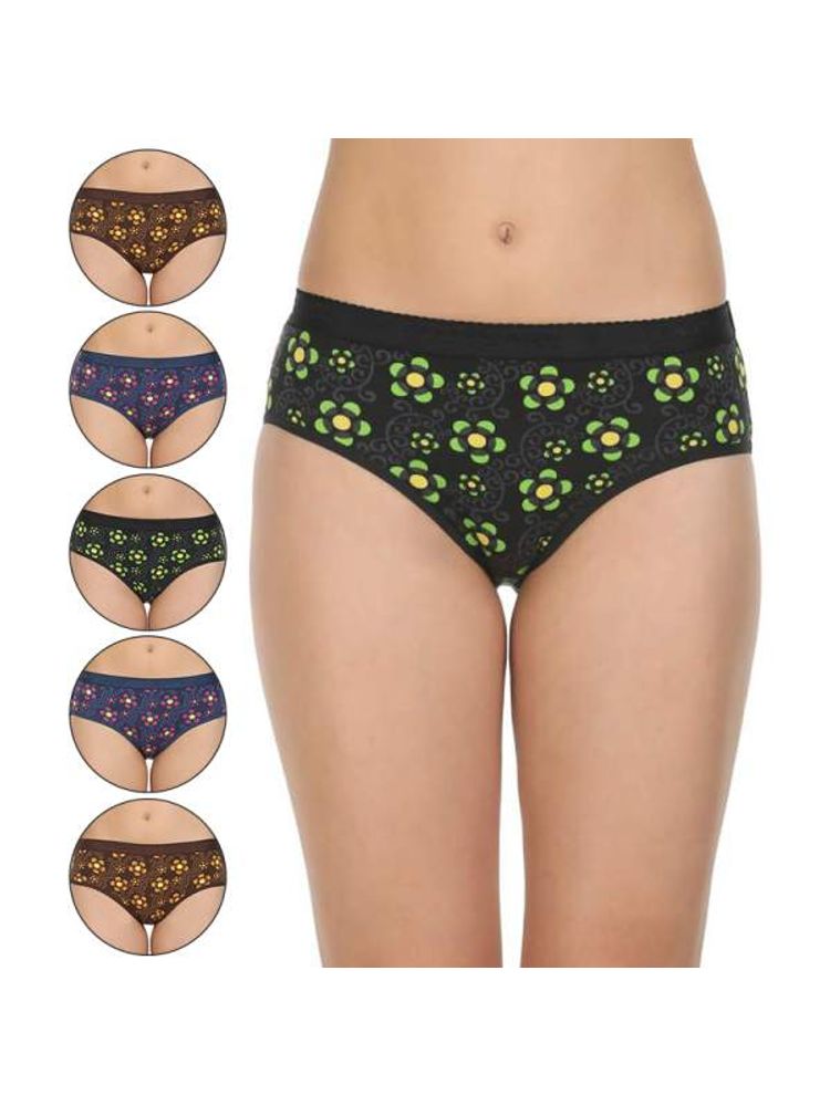 Bodycare Printed Cotton Briefs In Assorted Colors (Pack Of 6)-picture-4