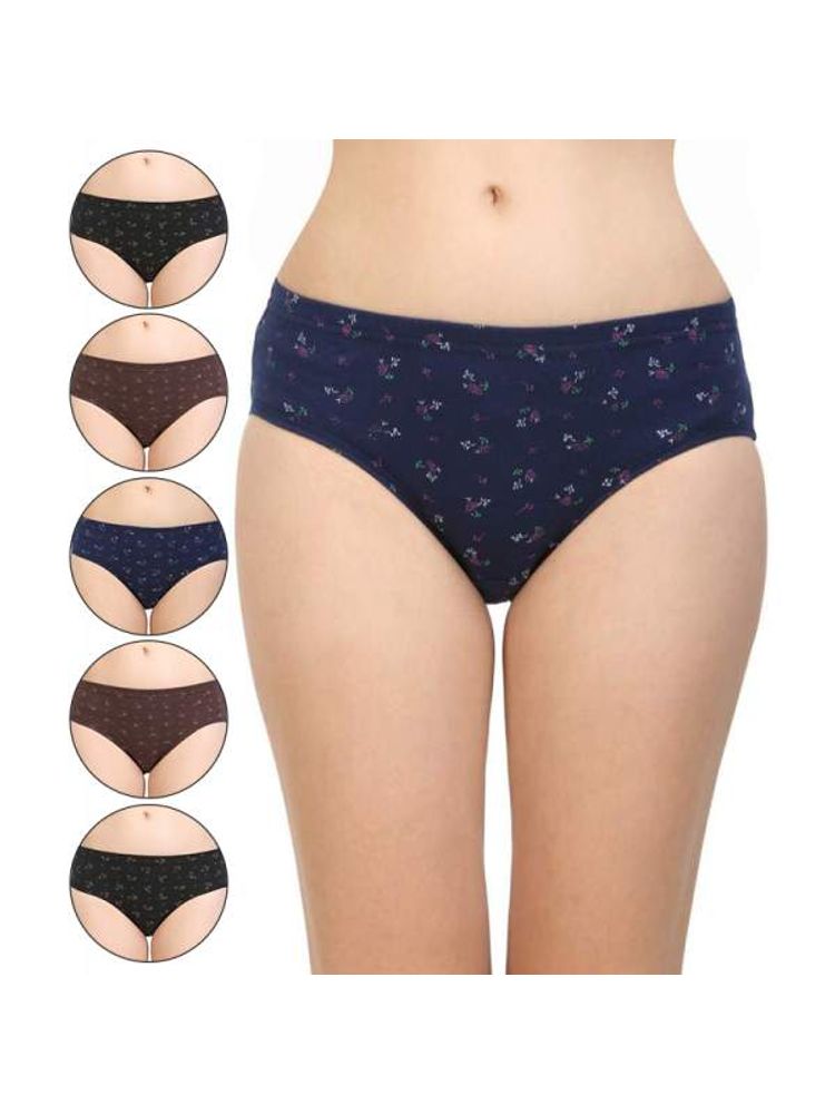 Bodycare Premium Printed Cotton Briefs In Assorted Colors (Pack Of 6)