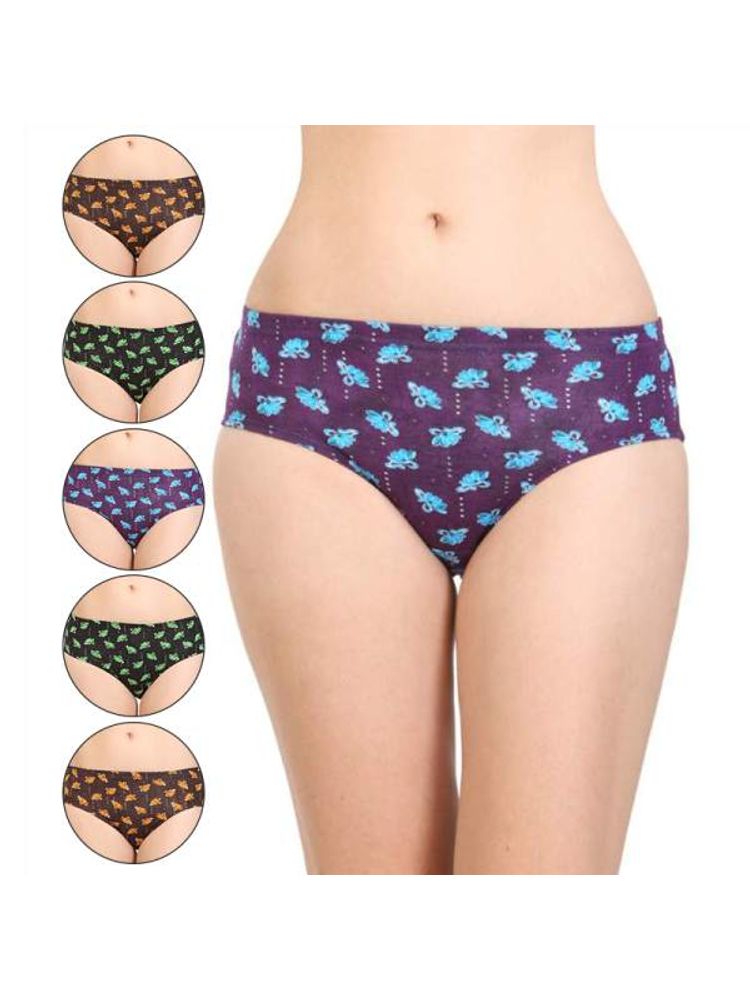 Bodycare 100% Cotton Printed Briefs Multi-Color (Pack Of 6)-picture-27