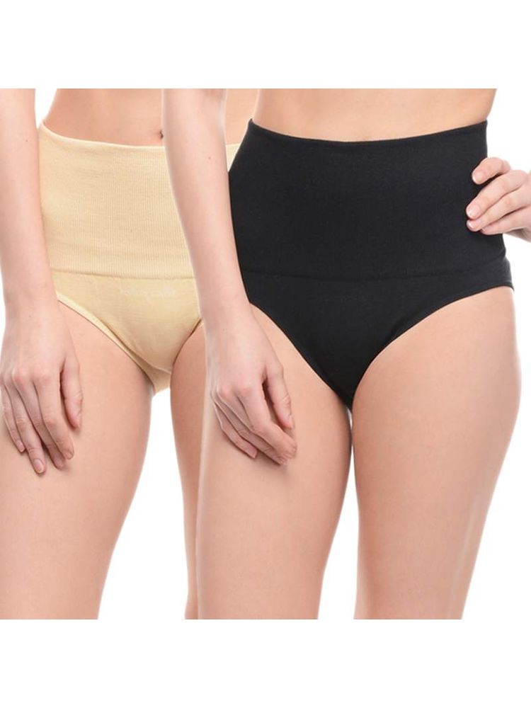 Bodycare Shaping Panty In Hipster Style Cotton Brief (Pack Of 2) - Multi-Color-picture-40