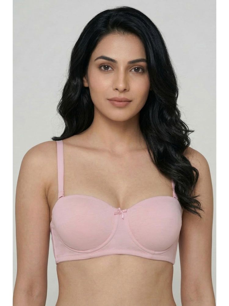 Zivame Padded Regular Wired 3/4Th Coverage Strapless Bra - Pale Lilac-picture-28