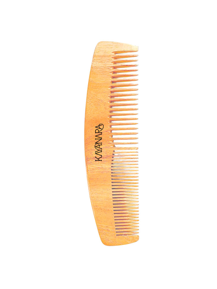Kayanara Neem Wood C Shape Dual Teeth Comb - KN11-picture-13