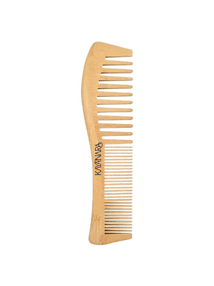 Kayanara Neem Wood S Shape Dual Teeth Comb - KN12-picture-18