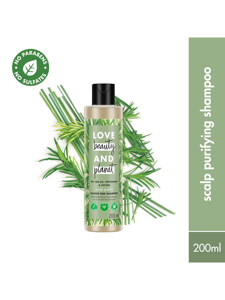 Love Beauty & Planet Tea Tree, Peppermint & Vetiver Scalp Purify Shampoo, Sulphates Free-picture-17