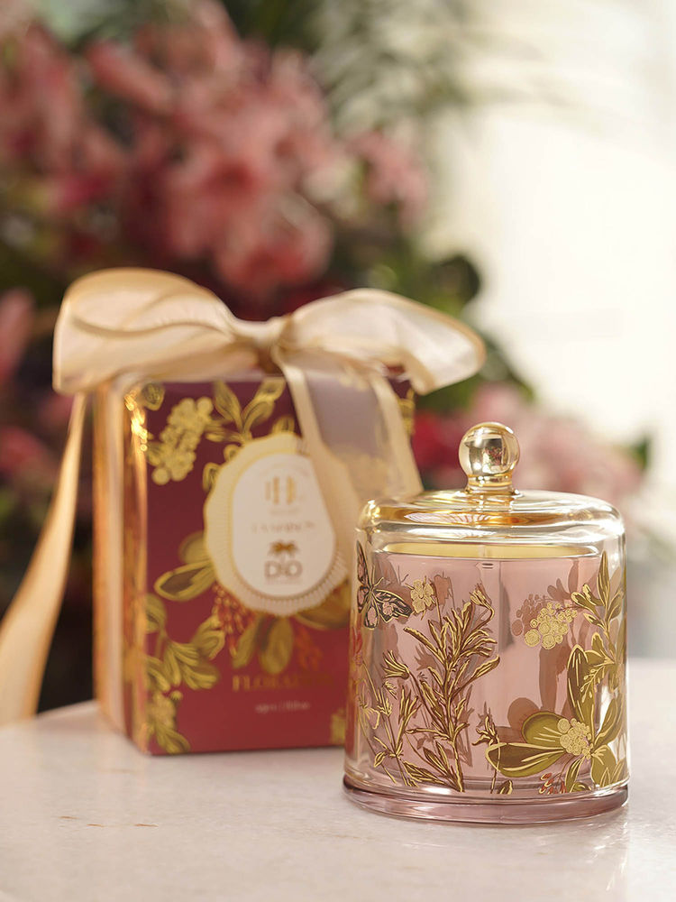 Pure Home + Living Lilac & Amber Plumberry Wood Floraison Bell Jar Candle-image-2