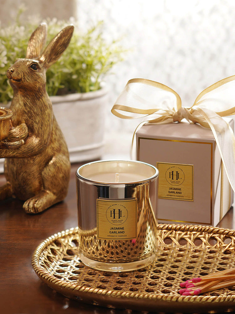 Pure Home + Living Silver Scented Wax Filled Candle Jar - Jasmine Garland-image-40