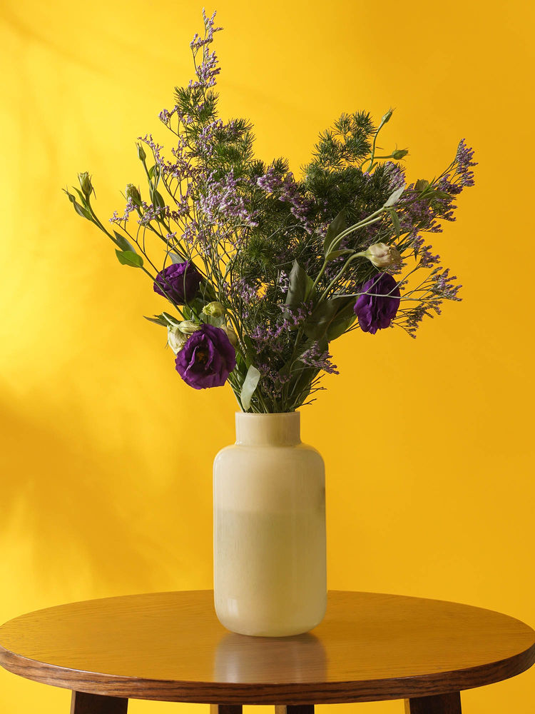 Pure Home + Living Cream Bottleneck Glass Vase-image-21