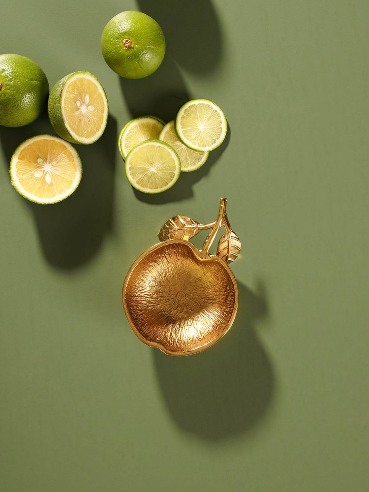 Pure Home + Living Gold Orange Textured Decorative Bowl-image-44