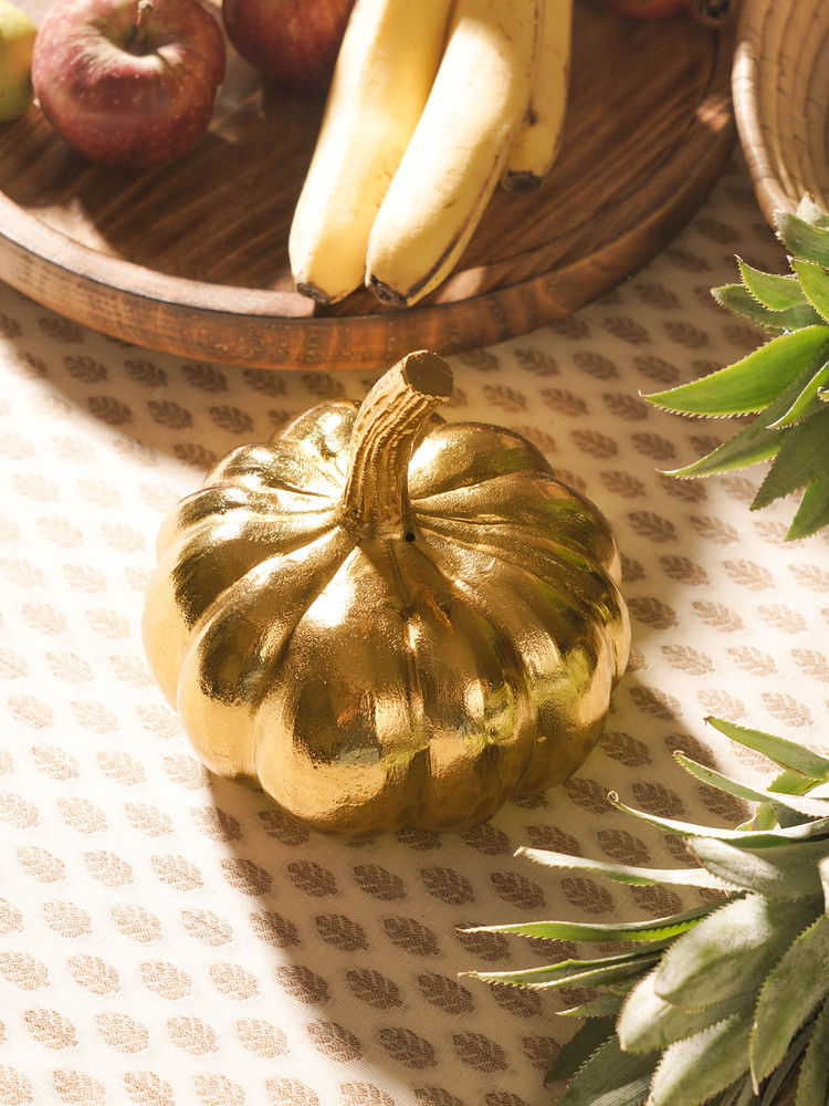Pure Home + Living Gold Metal Pumpkin Decor Accent-image-29