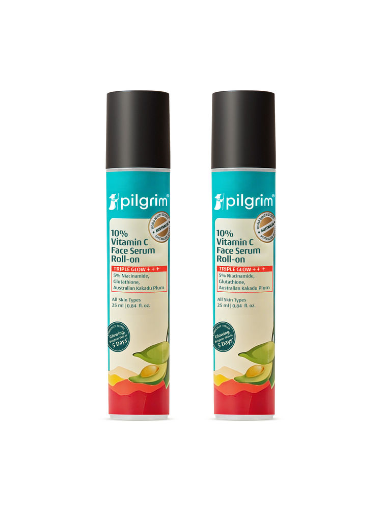 Pilgrim 10%Vitamin C Face Serum Roll-On Triple Glow+++ 5% - Pack of 2-picture-10
