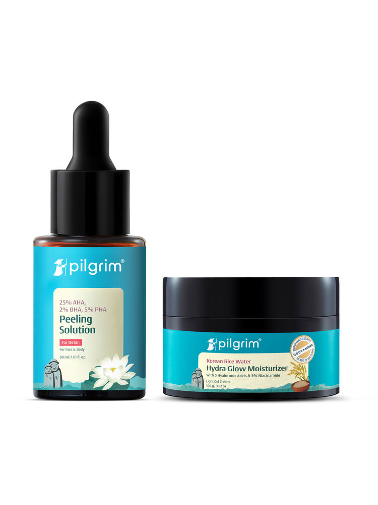 Pilgrim Smooth & Plump Skin Duo Peeling Solution and Hydra Glow Gel Moisturizer-image-44