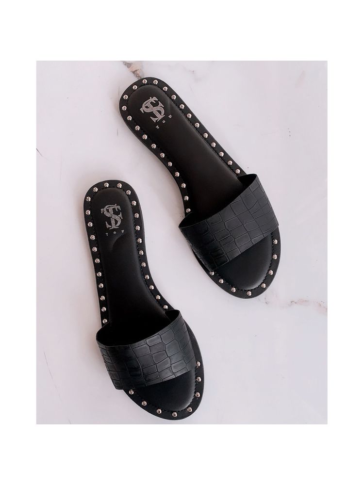 Shoe that fits you Stfy Textured Studded Sliders-picture-16