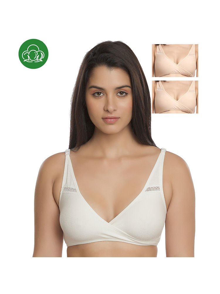 Inner Sense Organic Antimicrobial Sleeping/Feeding Bra Pack Of 3 - Multi-Color-picture-23