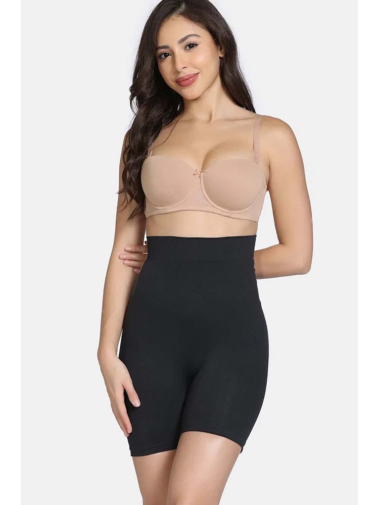 Zivame Women Black All Day Seamless Highwaist Thigh Shaper-picture-10