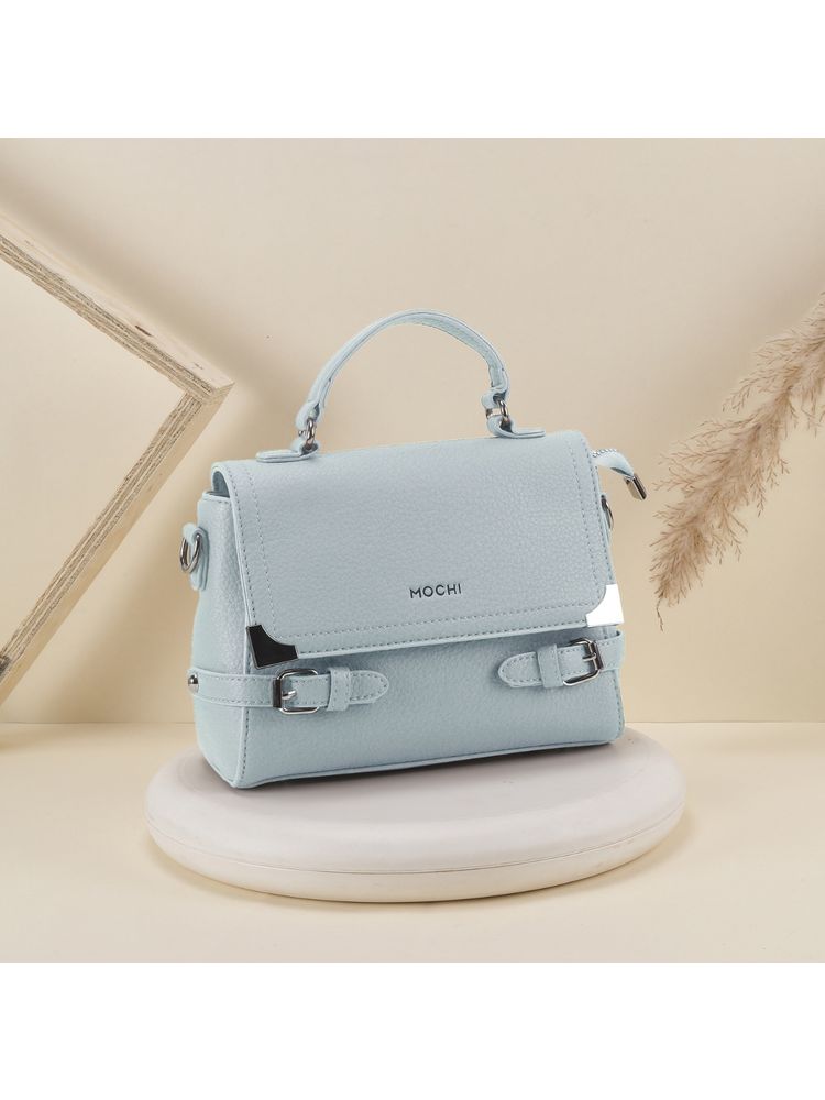 Mochi Blue Women's Structured Sling Bag with Detachable Strap (10)-picture-41