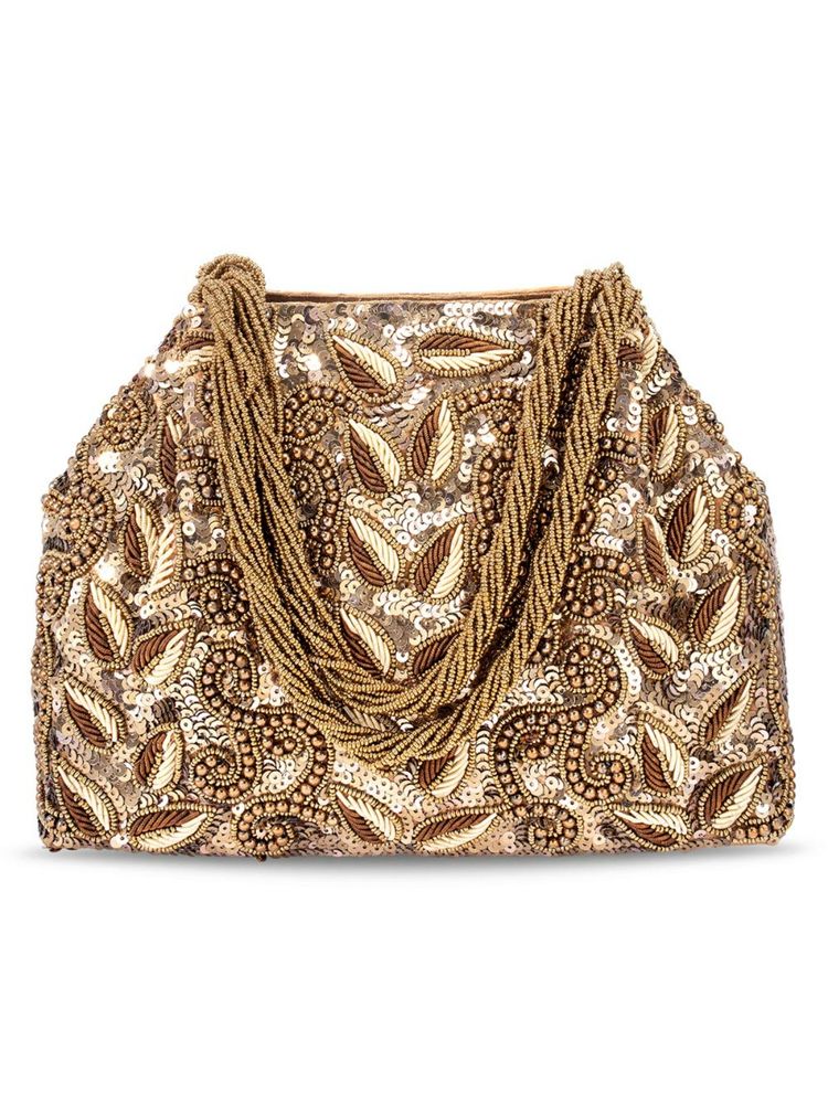 Peora Potli Bags for Women Evening Bag Clutch Ethnic Bride Purse with Drawstring (P17BR)-picture-25