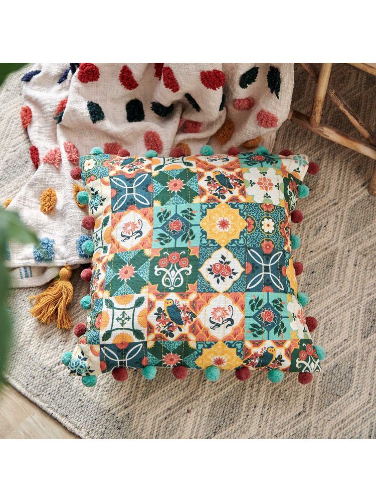 Chumbak Peranaken Tales Tiles Cushion Cover-picture-25