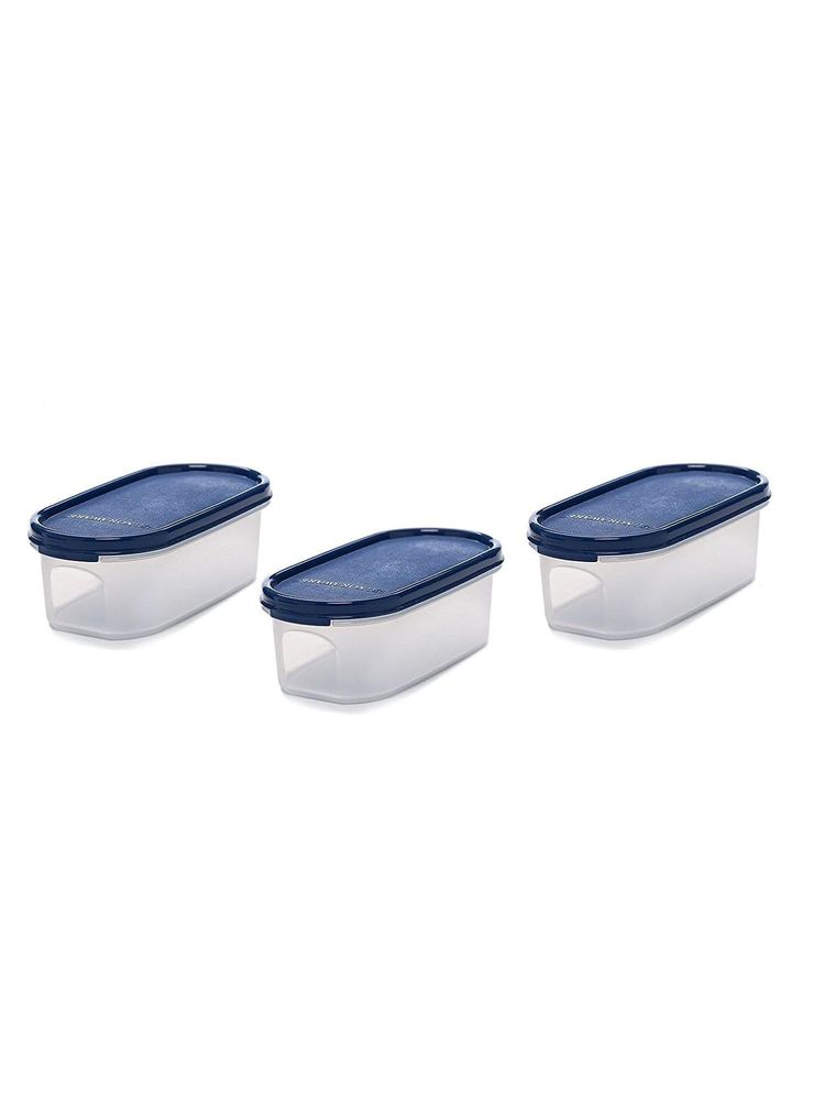 Signoraware Navy Blue Plastic Modular Oval Containers with Lid (Pack of 3)-image-21