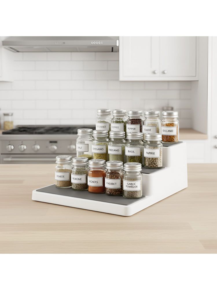 STOR White 3-Tier Spice Rack Organiser-picture-13