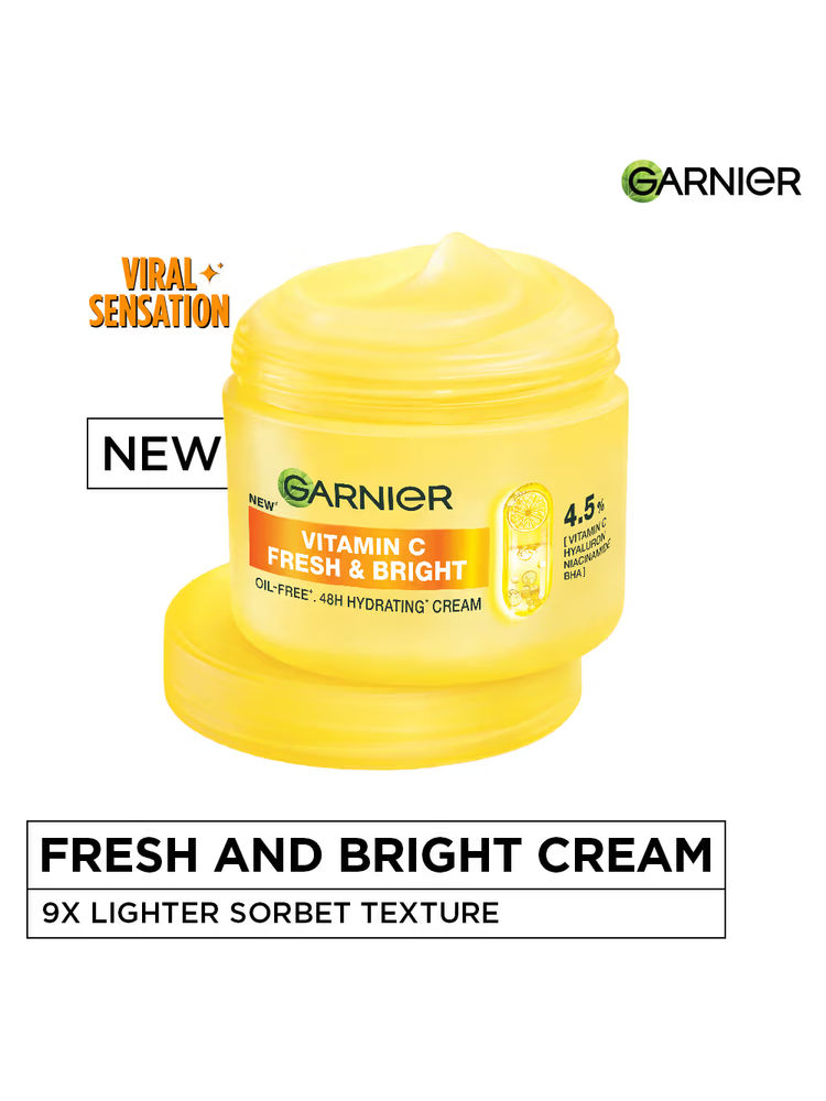 Garnier Fresh & Bright Vitamin C Sorbet Moisturizer, 4.5% Vit C, Hyaluronic Acid, Niacinamide-picture-21