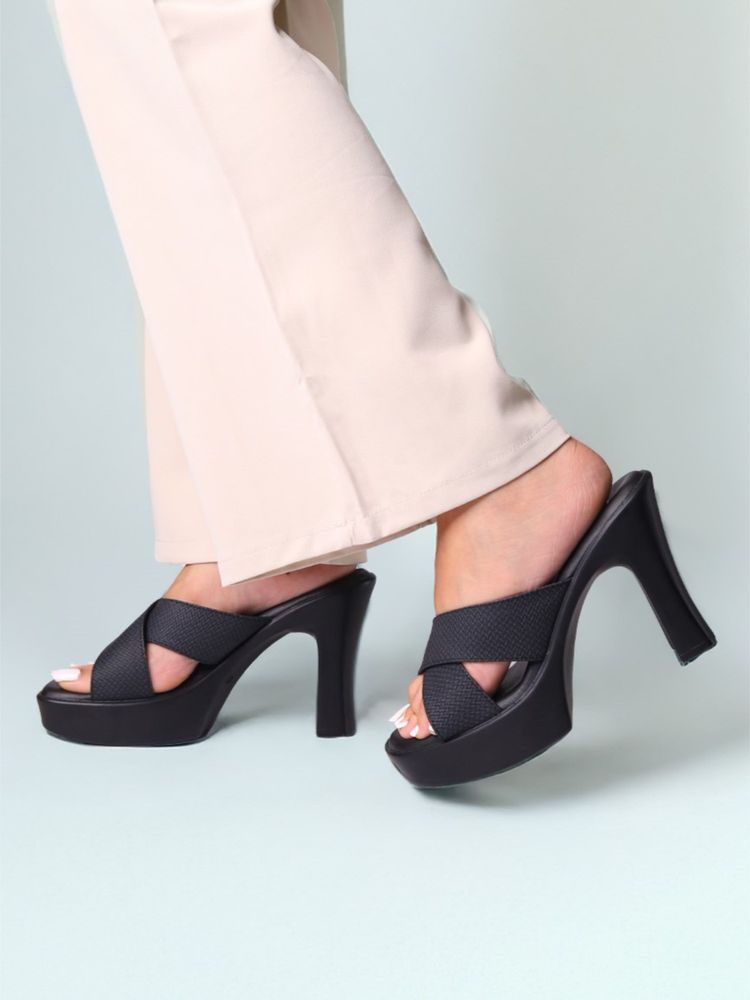Monrow Drew Black Block Heels-picture-20