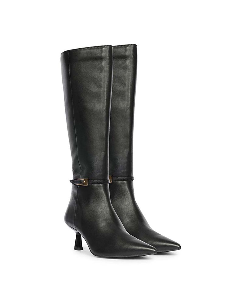 Saint G Women Black Leather Casual Boots-picture-5